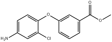 METHYL 3-(4-AMINO-2-CHLOROPHENOXY)BENZOATE 结构式