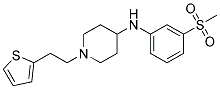 N-[3-(METHYLSULFONYL)PHENYL]-1-[2-(2-THIENYL)ETHYL]PIPERIDIN-4-AMINE 结构式
