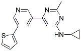 N-CYCLOPROPYL-2-METHYL-6-(5-THIEN-2-YLPYRIDIN-3-YL)PYRIMIDIN-4-AMINE 结构式