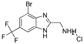 C-(4-BROMO-6-TRIFLUOROMETHYL-1H-BENZIMIDAZOL-2-YL)-METHYLAMINE HYDROCHLORIDE 结构式