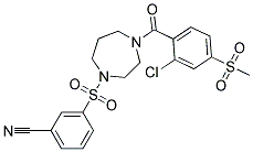 3-((4-[2-CHLORO-4-(METHYLSULFONYL)BENZOYL]-1,4-DIAZEPAN-1-YL)SULFONYL)BENZONITRILE 结构式