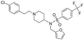 N-(1-[2-(4-CHLOROPHENYL)ETHYL]PIPERIDIN-4-YL)-N-(2-FURYLMETHYL)-4-(TRIFLUOROMETHYL)BENZENESULFONAMIDE 结构式