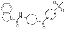 N-(1-[4-(METHYLSULFONYL)BENZOYL]PIPERIDIN-4-YL)INDOLINE-1-CARBOXAMIDE 结构式