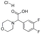 (3,4-DIFLUORO-PHENYL)-MORPHOLIN-4-YL-ACETIC ACID HYDROCHLORIDE 结构式