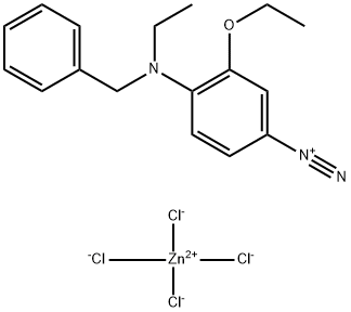 4-[苄基(乙基)氨基]-3-乙氧基苯重氮氯化锌盐 结构式