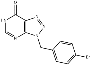 3-(4-溴苄基)-3H-[1,2,3]三恶唑并-[4,5-D]嘧啶-7-醇 结构式