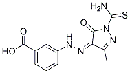 3-[N'-(3-METHYL-5-OXO-1-THIOCARBAMOYL-1,5-DIHYDRO-PYRAZOL-4-YLIDENE)-HYDRAZINO]-BENZOIC ACID 结构式