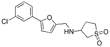 N-([5-(3-CHLOROPHENYL)-2-FURYL]METHYL)TETRAHYDROTHIOPHEN-3-AMINE 1,1-DIOXIDE 结构式