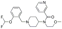 N-(1-[2-(DIFLUOROMETHOXY)BENZYL]PIPERIDIN-4-YL)-N-(2-METHOXYETHYL)NICOTINAMIDE 结构式