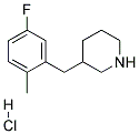 3-(5-FLUORO-2-METHYL-BENZYL)-PIPERIDINE HYDROCHLORIDE 结构式