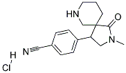 4-(2-METHYL-1-OXO-2,7-DIAZASPIRO[4.5]DECAN-4-YL)BENZONITRILE HYDROCHLORIDE 结构式