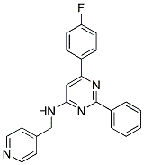 6-(4-FLUOROPHENYL)-2-PHENYL-N-(PYRIDIN-4-YLMETHYL)PYRIMIDIN-4-AMINE 结构式