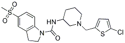 N-(1-[(5-CHLORO-2-THIENYL)METHYL]PIPERIDIN-3-YL)-5-(METHYLSULFONYL)INDOLINE-1-CARBOXAMIDE 结构式