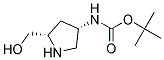 (2S,4S)-2-HYDROXYMETHYL-4-BOC-AMINO PYRROLIDINE 结构式