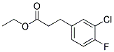 3-(3-CHLORO-4-FLUORO-PHENYL)-PROPIONIC ACID ETHYL ESTER 结构式