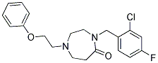 4-(2-CHLORO-4-FLUOROBENZYL)-1-(2-PHENOXYETHYL)-1,4-DIAZEPAN-5-ONE 结构式