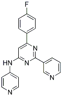 6-(4-FLUOROPHENYL)-2-PYRIDIN-3-YL-N-PYRIDIN-4-YLPYRIMIDIN-4-AMINE 结构式