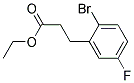 3-(2-Bromo-5-fluoro-phenyl)-propionic acid ethyl ester 结构式