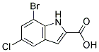 7-溴-5-氯吲哚-2-羧酸 结构式