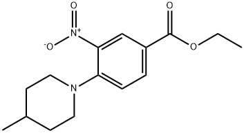 ETHYL 3-NITRO-4-(4-METHYLPIPERIDIN-1-YL)BENZOATE 结构式