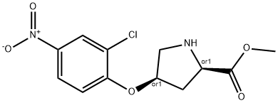 METHYL (2S,4S)-4-(2-CHLORO-4-NITROPHENOXY)-2-PYRROLIDINECARBOXYLATE 结构式
