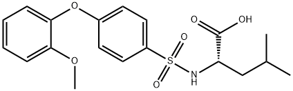 N-[4-(2-甲氧基苯氧基)苯基磺酰基]-DL-亮氨酸 结构式
