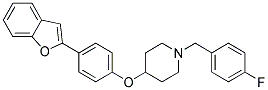 4-[4-(1-Benzofuran-2-yl)phenoxy]-1-(4-fluorobenzyl)piperidine 结构式