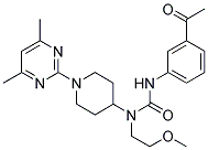 N'-(3-ACETYLPHENYL)-N-[1-(4,6-DIMETHYLPYRIMIDIN-2-YL)PIPERIDIN-4-YL]-N-(2-METHOXYETHYL)UREA 结构式