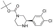 (R)-3-(3,4-Dichloro-phenyl)-piperazine-1-carboxylic acid tert-butyl ester 结构式