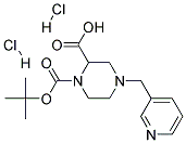 4-Pyridin-3-ylmethyl-piperazine-1,2-dicarboxylic acid 1-tert-butyl ester dihydrochloride 结构式