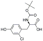 (R)-2-TERT-BUTOXYCARBONYLAMINO-3-(2-CHLORO-4-HYDROXY-PHENYL)-PROPIONIC ACID 结构式