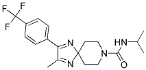 N-ISOPROPYL-2-METHYL-3-[4-(TRIFLUOROMETHYL)PHENYL]-1,4,8-TRIAZASPIRO[4.5]DECA-1,3-DIENE-8-CARBOXAMIDE 结构式