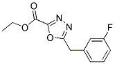 ETHYL 5-(3-FLUOROBENZYL)-1,3,4-OXADIAZOLE-2-CARBOXYLATE 结构式