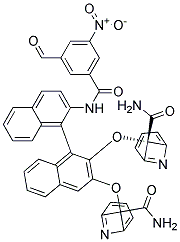 (R)-2,2'-[5-NITROISOPHTHALAMIDOBIS(2,6-PYRIDYLENECARBAMOYLMETHOXY)]-1,1'-BINAPHTHYL 结构式