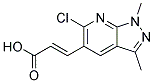 3-(6-CHLORO-1,3-DIMETHYL-1H-PYRAZOLO[3,4-B]PYRIDIN-5-YL)ACRYLIC ACID 结构式