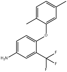 4-(2,5-DIMETHYLPHENOXY)-3-(TRIFLUOROMETHYL)ANILINE 结构式