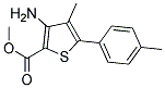 METHYL 3-AMINO-4-METHYL-5-(4-METHYLPHENYL)THIOPHENE-2-CARBOXYLATE 结构式
