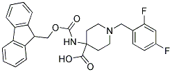 4-(((9H-FLUOREN-9-YL)METHOXY)CARBONYLAMINO)-1-(2,4-DIFLUOROBENZYL)PIPERIDINE-4-CARBOXYLIC ACID 结构式