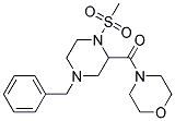 4-([4-BENZYL-1-(METHYLSULFONYL)PIPERAZIN-2-YL]CARBONYL)MORPHOLINE 结构式