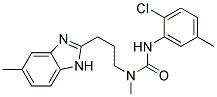 N'-(2-CHLORO-5-METHYLPHENYL)-N-METHYL-N-[3-(5-METHYL-1H-BENZIMIDAZOL-2-YL)PROPYL]UREA 结构式