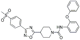 4-(3-[4-(Methylsulfonyl)phenyl]-1,2,4-oxadiazol-5-yl)-N-(2-phenoxyphenyl)piperidine-1-carboxamide 结构式