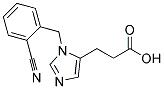 3-[3-(2-CYANOBENZYL)IMIDAZOL-4-YL]PROPIONIC ACID 结构式