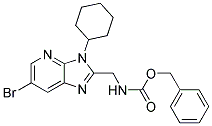 (6-BROMO-3-CYCLOHEXYL-3H-IMIDAZO[4,5-B]PYRIDIN-2-YLMETHYL)-CARBAMIC ACID BENZYL ESTER 结构式