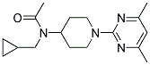 N-(CYCLOPROPYLMETHYL)-N-[1-(4,6-DIMETHYLPYRIMIDIN-2-YL)PIPERIDIN-4-YL]ACETAMIDE 结构式