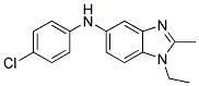 (4-CHLORO-PHENYL)-(1-ETHYL-2-METHYL-1H-BENZOIMIDAZOL-5-YL)-AMINE 结构式