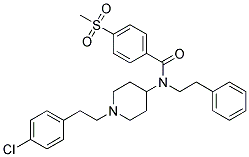 N-(1-[2-(4-CHLOROPHENYL)ETHYL]PIPERIDIN-4-YL)-4-(METHYLSULFONYL)-N-(2-PHENYLETHYL)BENZAMIDE 结构式