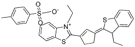 3-ETHYL-2-(3-[3-ETHYL-1-BENZOTHIOPHEN-2(3H)-YLIDENE]-1-CYCLOPENTEN-1-YL)-1,3-BENZOTHIAZOL-3-IUM 4-METHYLBENZENESULFONATE 结构式