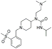 N-[2-(DIMETHYLAMINO)ETHYL]-N'-ISOPROPYL-N-(1-[2-(METHYLSULFONYL)BENZYL]PIPERIDIN-4-YL)UREA 结构式