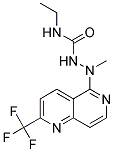 N-Ethyl-2-methyl-2-[2-(trifluoromethyl)-1,6-naphthyridin-5-yl]hydrazinecarboxamide 结构式