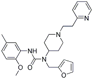 N-(2-FURYLMETHYL)-N'-(2-METHOXY-5-METHYLPHENYL)-N-[1-(2-PYRIDIN-2-YLETHYL)PIPERIDIN-4-YL]UREA 结构式